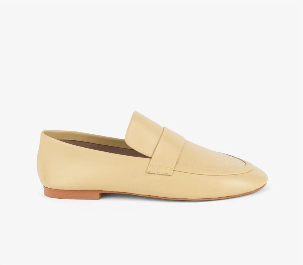 NEW INTENTIONALLY BLANK women's perm loafers in butter